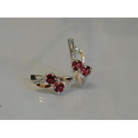 Сережки срібні Sil 076s-6 Рубін (Sil-954)