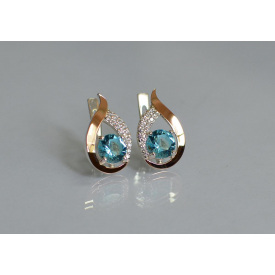 Срібні сережки з аметистом 144s-6 Лаванда (Sil-1161)