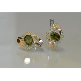 Срібна каблучка Sil 090s-14 Оліва (Sil-984)