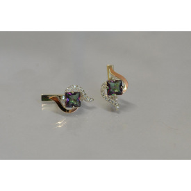 Срібна каблучка Sil з золотими накладками 118s-5 Містик (Sil-821)