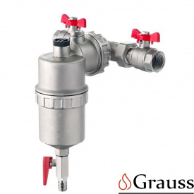 Сепаратор шлама универсальный магнитный с кранами 3/4", Grauss GR.1272
