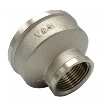 Муфта редукционная V&amp;G 1/2"x3/8" ВВ никелированная