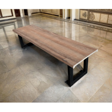 Лавка в стилі лофт Tobi sho Австрія без спинки Topalit Mono Design Атакама черрі, 200 см