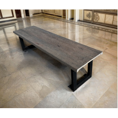 Лавка в стиле лофт Tobi sho Австрия без спинки Topalit Mono Design Конкрит/Бетон, 100 см Орехов
