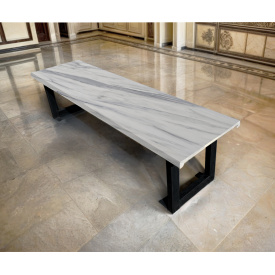 Лавка в стиле лофт Tobi sho Австрия без спинки Topalit Mono Design Афионский камень, 200 см