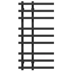 Полотенцесушитель водяной Deffi Atena П9 150х1000 дизайнерский, нержавеющая сталь, черный, нижнее подключение