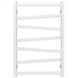 Полотенцесушитель водяной Deffi Alpha П7 500х800 дизайнерский, нержавеющая сталь, белый, нижнее подключение