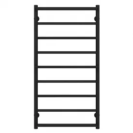 Полотенцесушитель водяной Deffi Ladder П9 500х1000 нержавеющая сталь, черный, боковое правое подключение