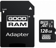 Карта памяти GoodRam microSDXC 128GB Class 10 UHS I (M1AA-1280R12) + SD адаптер (6469817)