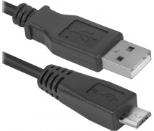 Кабель Defender USB08-06 USB 2.0 AM-MicroBM 1.8м, пакет (87459) (6253186)