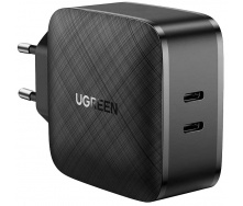 Сетевое зарядное устройство Ugreen CD216 66W 2xType-C PD Charger Black (6689270)