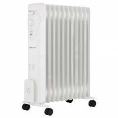 Масляной радиатор WetAir WOH-11Y 2500Вт 30м2 напольный, белый Тернополь