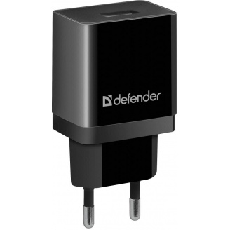 Сетевое зарядное устройство Defender EPA-10 Black, 1xUSB, 5V/2.1A, Package (83572) (6505065)