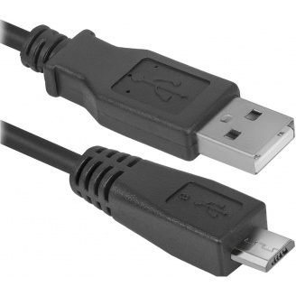 Кабель Defender USB08-06 USB 2.0 AM-MicroBM 1.8м, пакет (87459) (6253186)