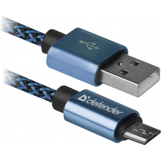 Кабель Defender USB08-03T USB(AM)-MicroBM 1.0m Blue (87805) (6488848)