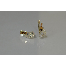 Серебряные серьги Sil с сердцами 112s-5 Белый (Sil-899)