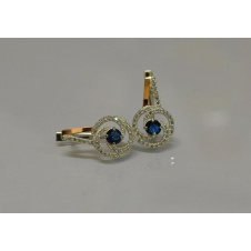 Серебряные серьги Sil 115s-14 Танзанит (Sil-876)