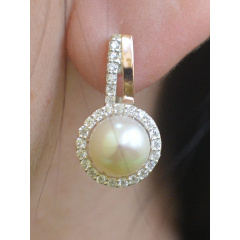 Серебряные серьги Sil с жемчугом 104s-1 Белый (Sil-912) Фастів