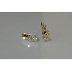 Серебряные серьги Sil с сердцами 112s-5 Белый (Sil-899) Тернопіль