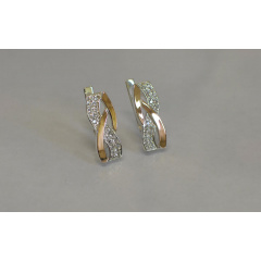 Серебряные серьги Sil с фианитами 103s Прозрачный (Sil-916) Балаклія