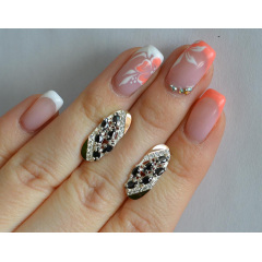 Серебряные серьги Sil с золотыми пластинами 116s-14 Черный (Sil-1264) Одесса