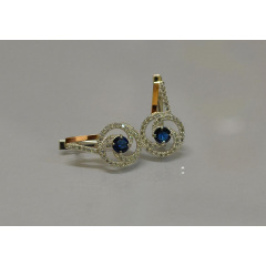 Серебряные серьги Sil 115s-14 Танзанит (Sil-876) Луцк