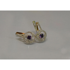 Серебряные серьги Sil 115s-2 Фиолет (Sil-864) Переяслав-Хмельницкий