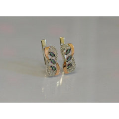 Серебряные серьги Sil с золотыми пластинами 120s-6 Мистик (Sil-804) Київ