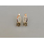 Серебряные серьги Sil с золотыми вставками 136s-16 Коричневый (Sil-1250) Дубно