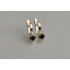 Серебряные серьги Sil с золотом 137s-5 Черный (Sil-1223) Дніпро
