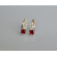 Серебряные серьги Sil с золотыми вставками 136s-3 Красный (Sil-1237) Жмеринка