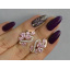 Серебряные серьги Sil с золотыми пластинами 152s-10 Розовый (Sil-1069) Шепетовка