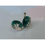 Серьги Sil из серебра с золотом 149s-1 Зеленый (Sil-1100) Васильків