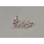 Серебряные серьги Sil с золотыми пластинами 152s-8 Фиолет (Sil-1067) Тернопіль