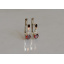 Серебряные серьги Sil с золотом 140s-2 Красный (Sil-690) Тернопіль