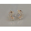 Серебряные серьги Sil с золотыми накладками 153s-2 Прозрачный (Sil-1046) Лубны
