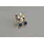 Серебряные серьги Sil с золотом 137s-12 Танзанит (Sil-1230) Золотоноша