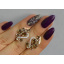 Серебряные серьги Sil с золотыми пластинами 152s-12 Коричневый (Sil-1071) Буча