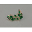 Серебряные серьги Sil с золотыми пластинами 152s-14 Зеленый (Sil-1073) Славута