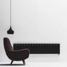 Дизайнерский радиатор отопления ANTRAX Flat OS 495x1725 горизонтальный, черный