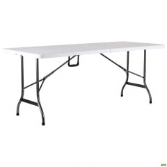 Стіл складаний AMF Крайслер 180х75х74 см пластик білий ніжки-метал Балаклея