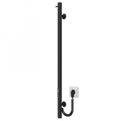 Полотенцесушитель электрический Deffi Chloe 30x900 нержавеющая сталь, черный, JD04 Михайлівка
