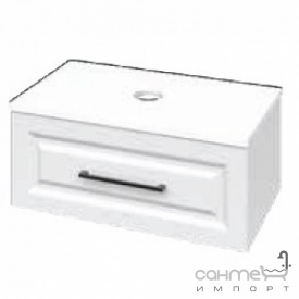 Подвесная тумба с столешницей под настольную раковину Mirater Денвер 80 белая