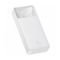 Повербанк Power Bank Baseus Bipow 20000mAh, Input:5V/2A/3A,9V/2A(microUSB,Type-C), Output:5V/3A,9V/2A,12V/1.5A(2хUSB), Q40, plastic, White Каменец-Подольский