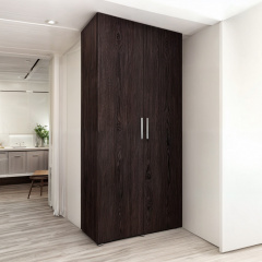 Шкаф распашной двухдверный Tobi Sho ST-0009 с полками и штангой, 1000х2180х520 мм Венге Каменка-Днепровская