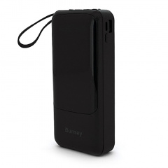 Повербанк Power Bank Bunsey BY-32 20000mAh, Input:MicroUSB+Type-C, Output:2USB/Type-C, PD20W, White or Black Изюм