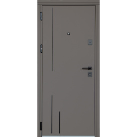 Входные двери металлические Елиас софт темно-сірий сатин/олово супермат