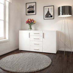Комод с дверцами Tobi Sho Keelin ST-0004 на 4 ящика для гостиной, 1500х820х520 мм Белый Косов
