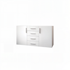 Комод с дверцами Tobi Sho Keelin ST-0004 на 4 ящика для гостиной, 1500х820х520 мм Белый Косов