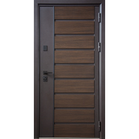 Вхідні двері металеві Еліас Е4 метал горіх темний/дрімвуд коричневий
